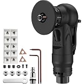 BOBOVAV Pneumatic Chamfer Tool with 6 C &amp; 6 R Angle Blades, 30000 RPM-Black | Mini Pneumatic Chamfering Tool with 1/4" Air Inlet, High Efficiency Deburring, 4 Level Speed Control for Metal, Wood &amp; PVC