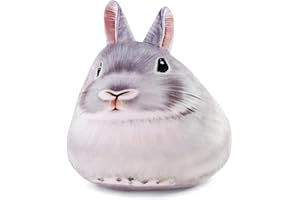 Sew Butiful Easter Bunny Stuffed Animal, Soft Cute Plushies, Kawaii Rabbit Plush Toys, Throw Body Pillow Decoration Doll Gift for Kids Girls Boys (Grey)