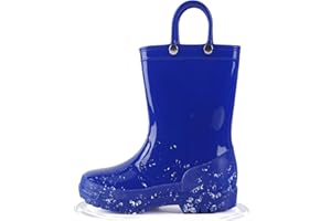 HugRain Toddler Kids Lightweight Adorable Rain Boots