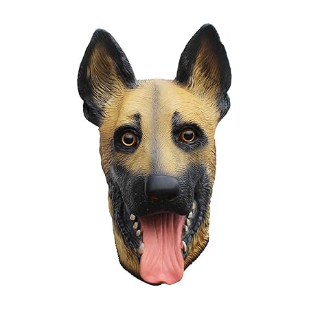 BESTOYARD Hundemaske, Overhead-Emulsion, Halloween, Tiere, Cosplay, Party-Requisiten, 1 Stück