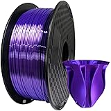 Silk Purple PLA 1.75mm 3D Printer Filament 1KG (2.2 LBS ) Silky Shiny Purple 3D Printing Material Metallic Dark Violet Purple