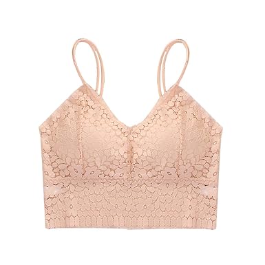 friendGG Damen Sexy BH Feste Weste Spitze Nahtlose Atmungsaktiv Drücken Oben Voll Freiheit Drahtlose Komfort BHS Damen Sling 