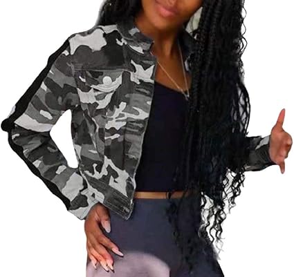 women's camouflage denim jacket