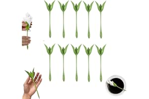 Tulip Napkin Holder for Cloth and Paper Napkins, Flower Stem Napkin Ring, Rose Stem Napkin Ring (10PCS)