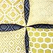 Slow Cow Embroidery Decor Throw Pillow Cover Yellow Decorative Cushion Cover 18x18 Inches