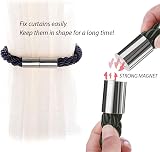 Pretty Jolly 2 Pack Magnetic Curtain Tiebacks Black Modern Drape Holdbacks view 4