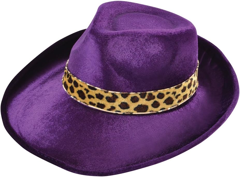 purple gangster hat