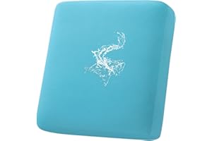 hyha Waterproof Couch Cushion Covers, Stretch Sofa Couch Seat Slipcover for Dog Washable, Non-Slip Waterproof Outdoor Cushion Covers for Patio Furniture Replacement (1 Piece for Small, Peacock Blue)