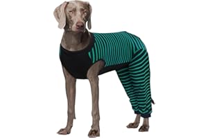 Kuoser Dog Recovery Suit, Rear Leg Sleeve Prevents Licking Back Legs, Dog Surgical Suit with Pants Cover Protect Wounds, Cone