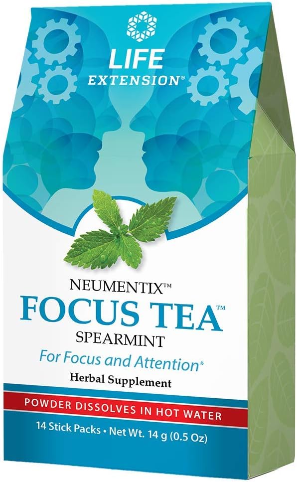 Life Extension Focus Tea 14 Stick Packs, 14 Gram: Health & Personal Care