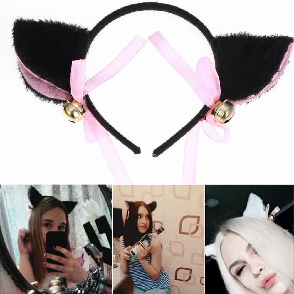 Cat Ears Headband Cosplay Halloween Party Fancy Costume