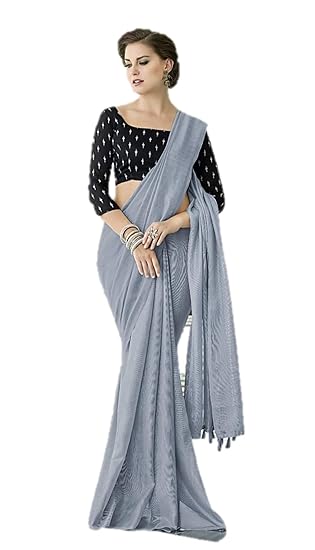 (ikkat wooven_grey saree)