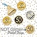 Black and Gold 50th Birthday Party Favor Chocolate Kisses Candy Stickers - 180 Labels
