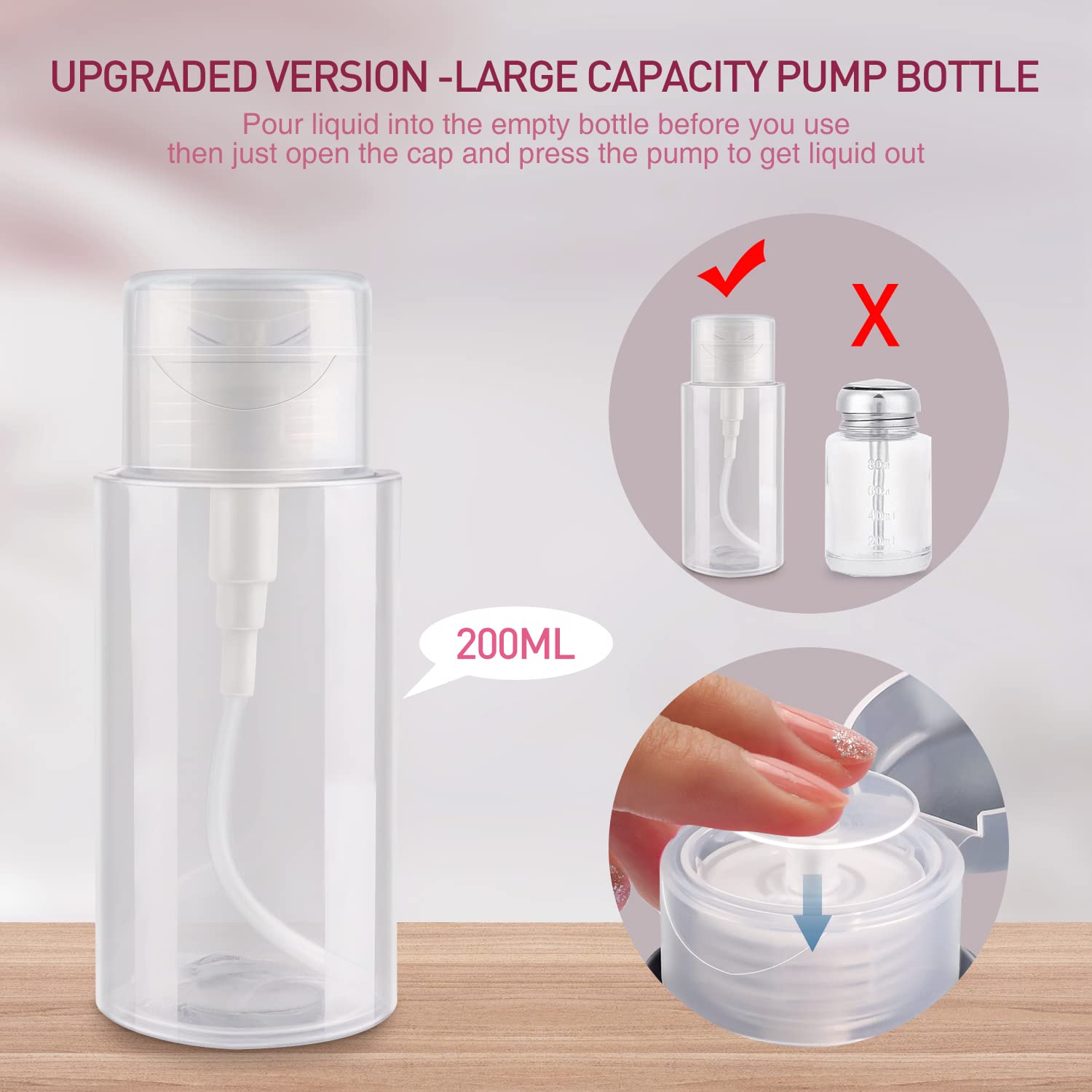 1080 PCS Pink Lint Free Nail Wipes, Eyelash Extension Wipes, Super Absorbent Soft Non-Woven with a Pump Dispenser Bottle Disposable Nail Polish Remover for Polish Clean Acrylic Nails Remover - Image 3