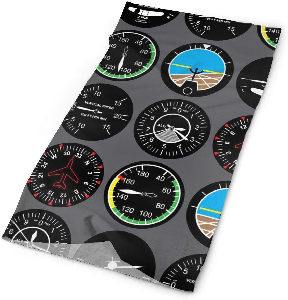 12-in-1 Headwear - UPF 30 Versatile Outdoors Daily Headwear - Gray Aviation Headband,Neck Gaiter,Bandana,Balaclava Performance Moisture Wicking