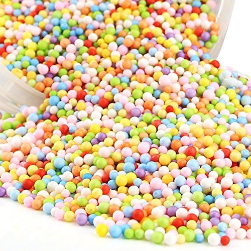 Ktdorns Styrofoam Balls 0.08-0.15 Inch Assorted Mixed Color Colorful Foam Balls(16000pcs/a bucket)
