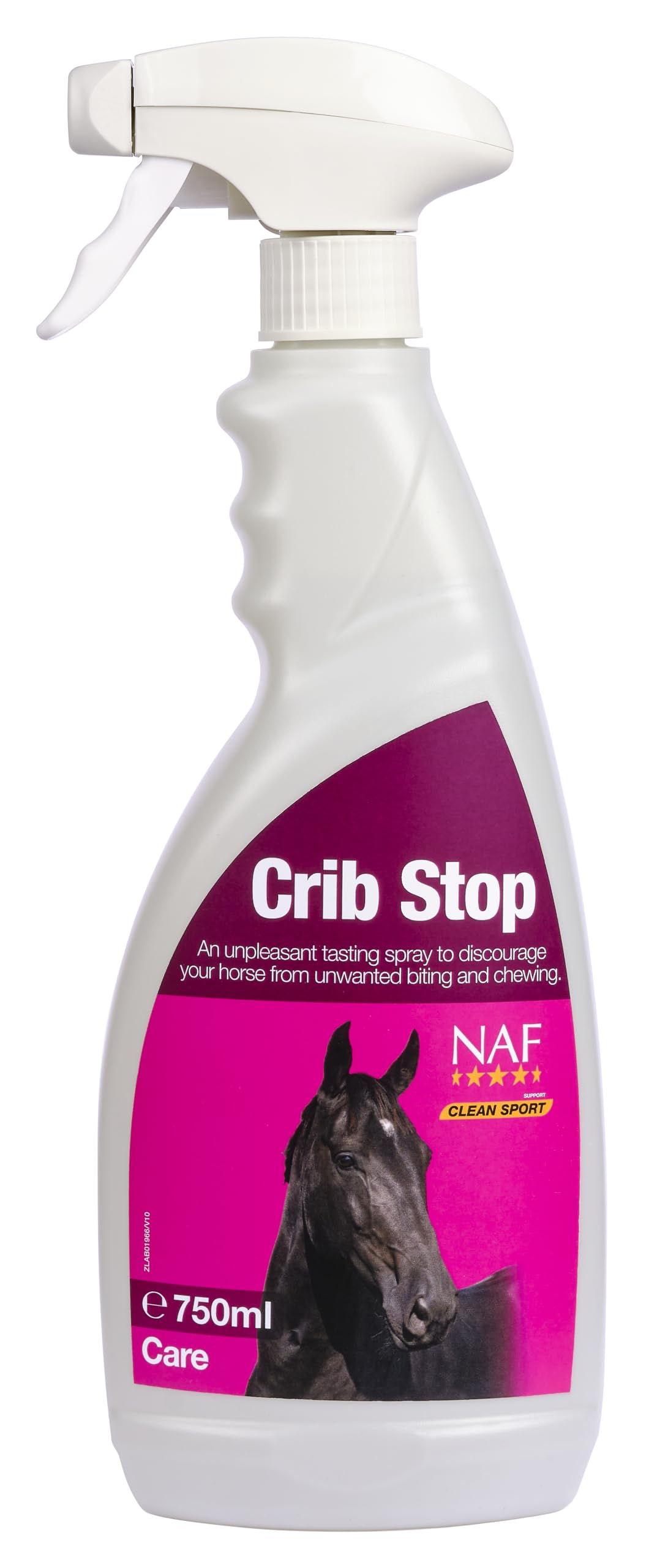NAF Crib Stop 750ml – Anti-Chew Spray for Horses – Discourages Crib-Biting, Chewing & Gnawing – Bitter-Tasting Formula for Stable Doors, Rugs, Bandages & Wood — image 1