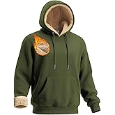 Boladeci Men's Sherpa Lined Hoodie Sweatshirts Heavy Fleece Cotton for Winter Cold Weather