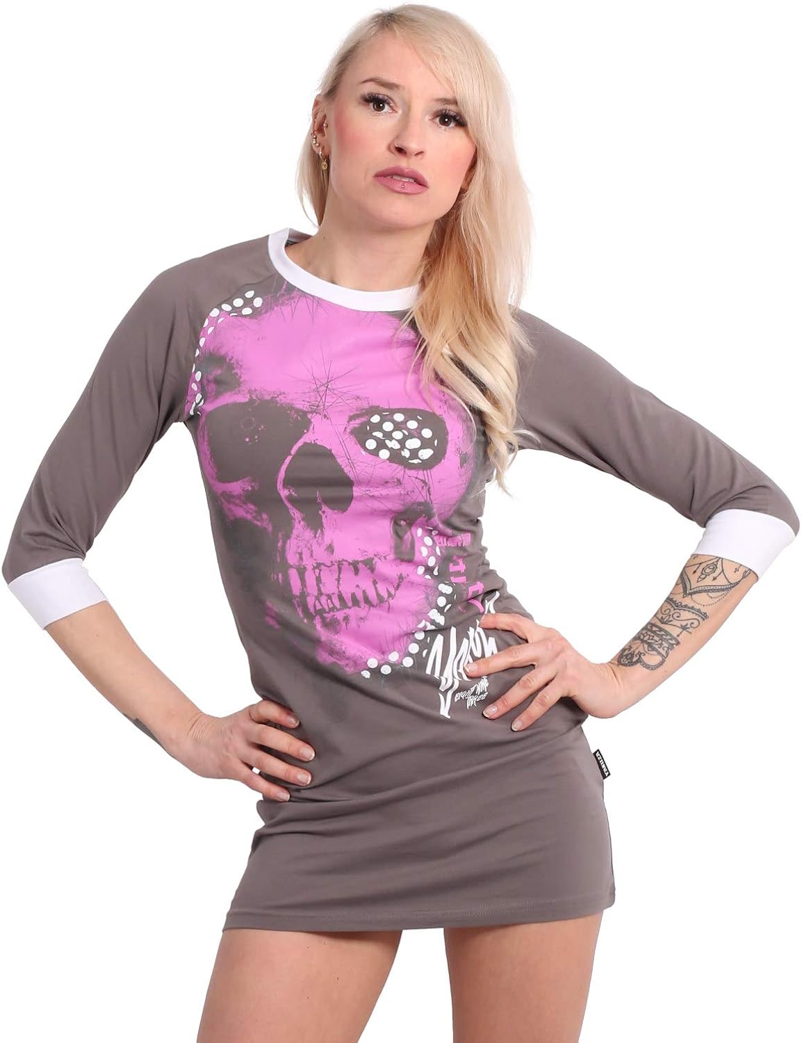 Yakuza Women's Glowing Skull Bodycon Dress Amazon.co.uk Clothing