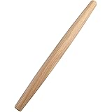 French Rolling Pin (18 Inches) –WoodenRoll Pin for Fondant, Pie Crust, Cookie, Pastry, Dough –Tapered Design & Smooth Constru