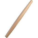 French Rolling Pin (17 Inches) –WoodenRoll Pin for Fondant, Pie Crust, Cookie, Pastry, Dough –Tapered Design & Smooth Constru