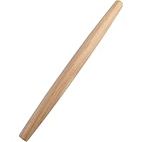 French Rolling Pin (17 Inches) –WoodenRoll Pin for Fondant, Pie Crust, Cookie, Pastry, Dough –Tapered Design & Smooth…