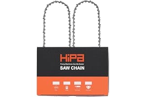 Hipa 18 Inch Chainsaw Chain 3/8" LP Pitch .050" Gauge 62 DL for Oregon CS1500 E-GO AC1800 CS1800 CS1804 Echo CS400 Poulan Pro PR4218 and More 2 pack