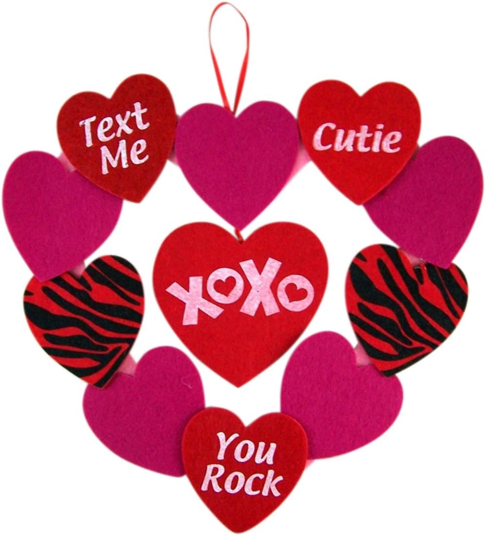 conversation heart wreath