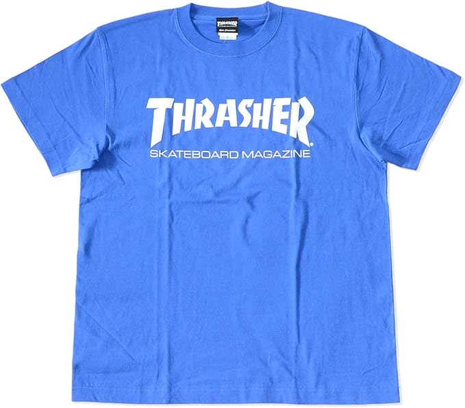 Amazon Thrasher スラッシャー Tシャツ 半袖 Magロゴ Th8101 L Royal White Tシャツ カットソー 通販
