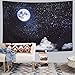 BLEUM CADE Moon and Clouds Tapestry Wall Hanging Star Tapestry Starry Sky Tapestry for Living Room Bedroom Dorm Home Decor