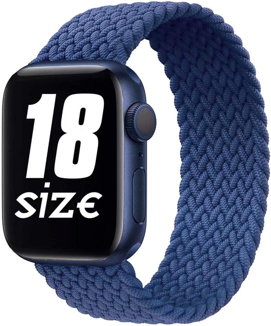 GBPOOT Sport Watch Bands Compatible with Braided Solo Loop Apple Watch Band 38mm 40mm 42mm 44mm,Soft Stretchy Braided Wristband for Iwatch Series 1/2/3/4/5/6/SE