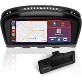 PEMP 8.8" Linux Screen for BMW 5/3 Series E60 E90 CCC 2005-2010 | Wired Wireless CarPlay Retrofit Android Auto Display Car Radio Bluetooth Video Player Head Unit with a 720P AHD Camera