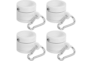 Ciieeo 4 Pcs Anti-Tangle Flag Pole Mounting Rings, 1 Inch Rotating Flagpole Clip Kit for 2.5cm Diameter Flag Poles, Weatherpr