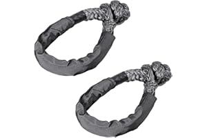 Astra Depot 2 Pcs Synthetic Soft Shackle 1/2" x 22 Inch Plus (76,000lbs BS) Rope Shackle for Sailing SUV ATV Truck Off Road R