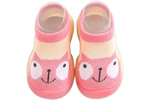 HOVELL Toddler Baby Sock Shoes Infant Boys Girls Non Slip Floor Slipper Soft First Walking Shoes for Starter