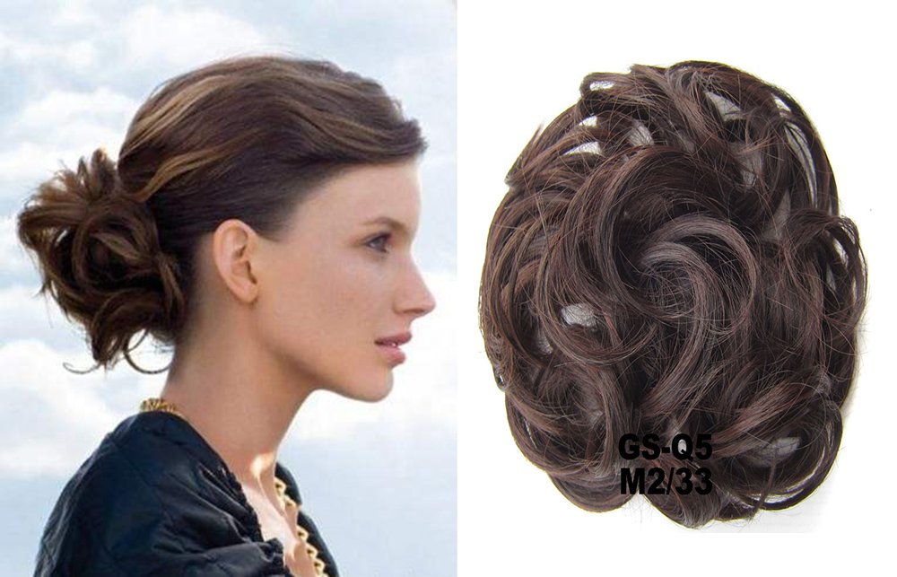 M2 33 Hi Girl Bridal Hair Bun Updo Scrunchy Scrunchie Hairpiece