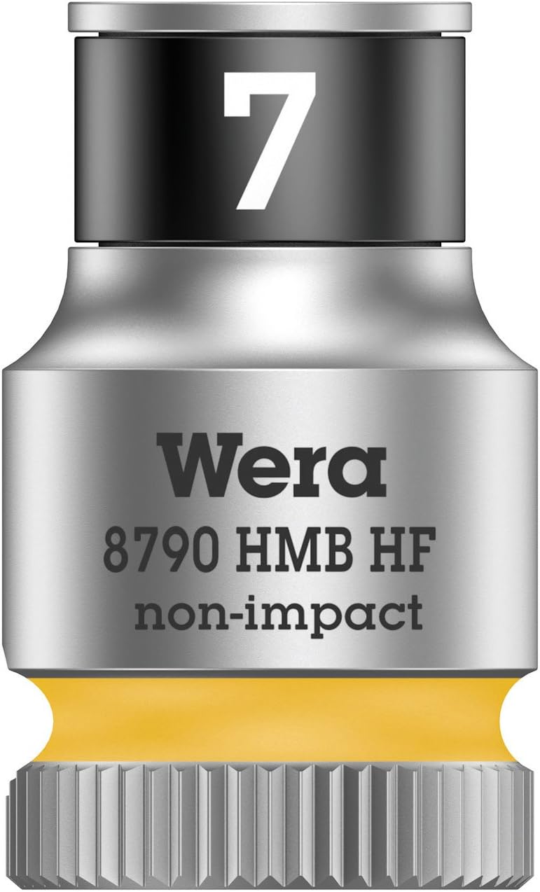 Wera 05003741001 890 HMB Holding Function Zyklop Socket, Yellow, 3/8-Inch, 7 x 29 mm