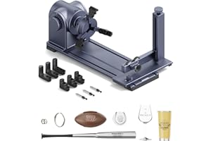 LaserPecker Rotary Extension for LP5/LP4 Engravers, 3-200mm Cylindrical Engraving, 180° Angle Adjustment & Scale Dial - Professional Rotary Module for Rings/Bottles/Cones
