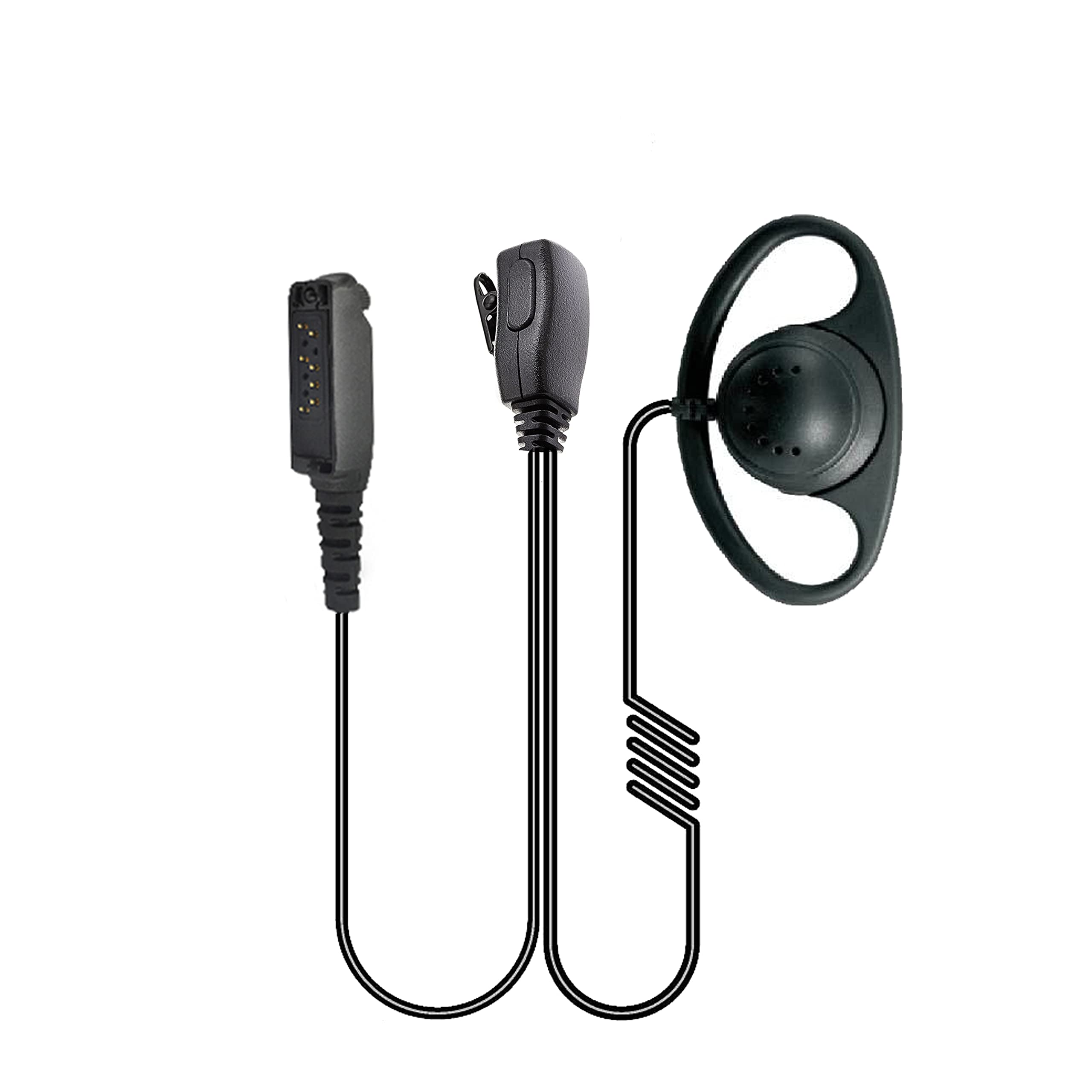 D Shape PTT Mic Earpiece for Sepura STP9038, STP9000, STP8080, STP8040, STP8038, STP8035, Multi-pin Walkie Talkies