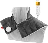 Comfytemp Fully Weighted Neck and Shoulder Heat Pad 2.2lb Grey
