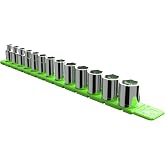 EZRED FSR14-G 1/4" Flexible Magnetic Socket Holder Rail, Green