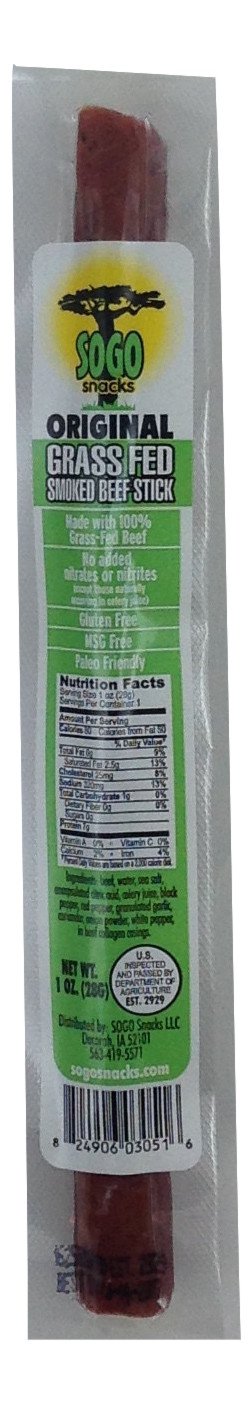 Sogo Snacks Sticks: MSG, Gluten and Soy Free, Never Given Antibiotics or Hormones (Multiple Meats, Flavors and Counts, 1-oz Stick) - Image 3