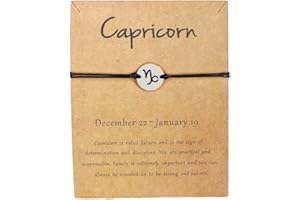 XUN Zhe Silver Zodiac Bracelet Constellation Sign Bracelet for Women.12 Astrology Horoscope Bracelet/Anklet Friendship Couple Jewelry with Card