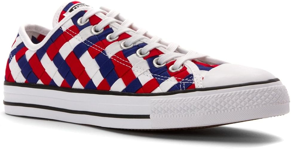 converse red white and blue