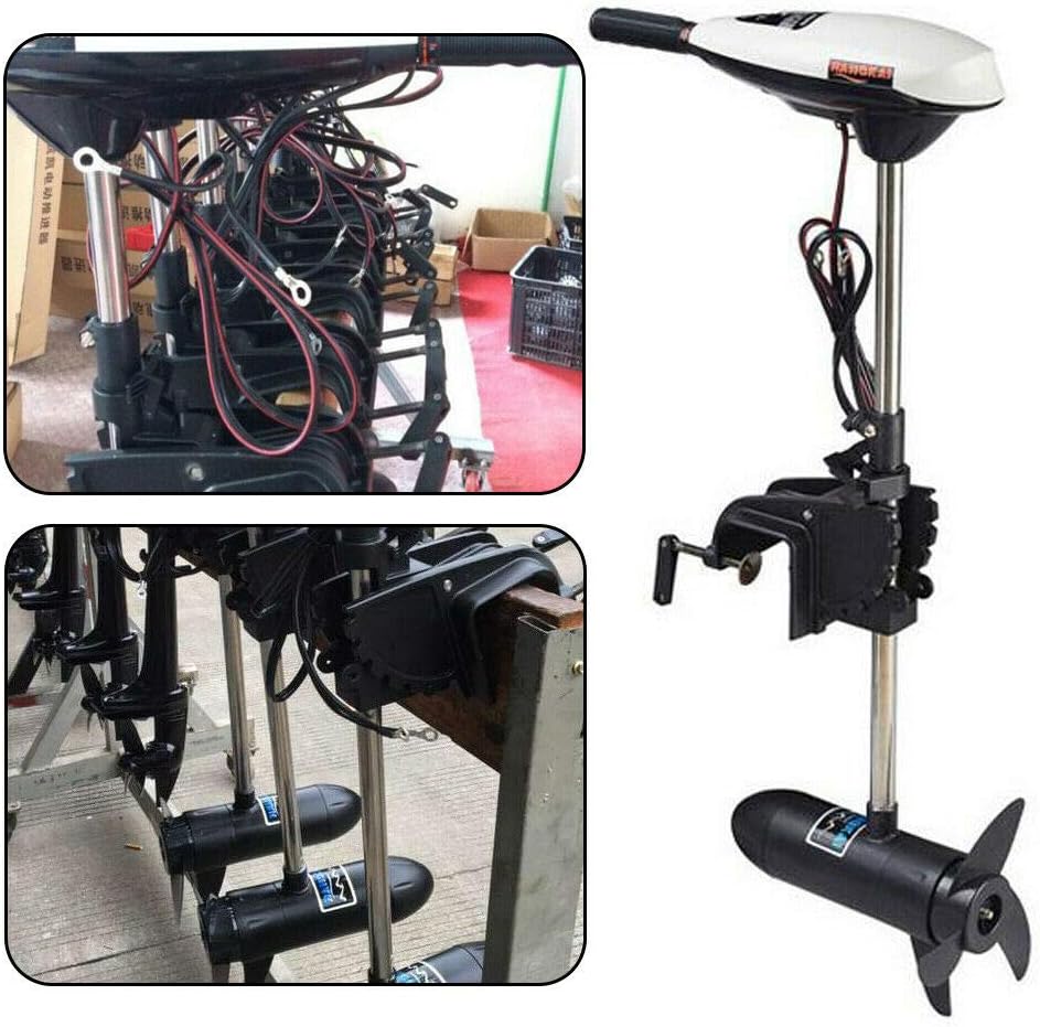 BTdahong 65LBS Electric Outboard Motor 12V Boat Engine F5-R2 Inflatable Fishing Marine Short shaft