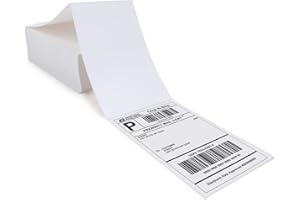 L LIKED 4x6 Direct Thermal Labels, 500pcs Perforated Fanfold, Compatible Zebra & Rollo Printers
