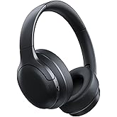 Baseus Bass BH1 Lite Bluetooth Headphones Over Ear, SuperBass, 80H Playtime,AI ENC Clear Calls, Comfortable Fit, Smart App Control, Bluetooth 6.0, Foldable Lightwight Headset for Travel -Cosmic Black