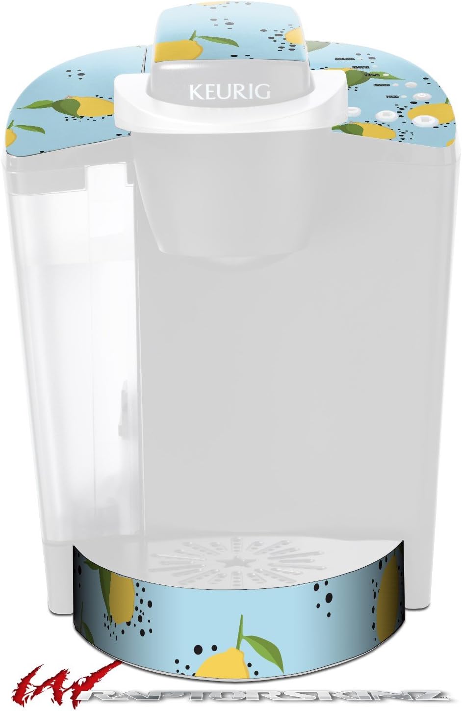 Decal Style Vinyl Skin compatible with Keurig K40 Elite Coffee Makers Lemon Blue (KEURIG NOT INCLUDED)