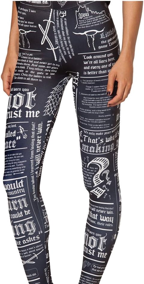 SUNY Women 3D Game Of Thrones 3D Print Sport Gym Leggings Skinny Pants