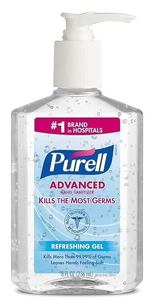 ADVANCED HAND SANITIZER GEL, ORIGINAL, 8-OZ. PUMP